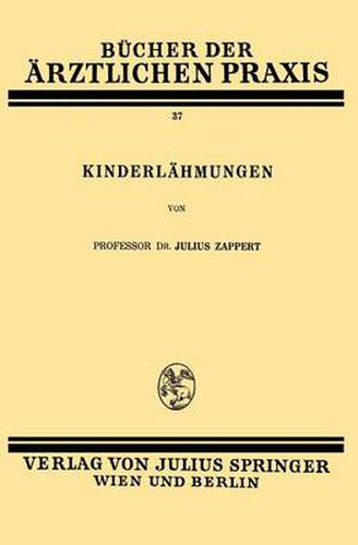 Cover image for Kinderlahmungen: Band 37