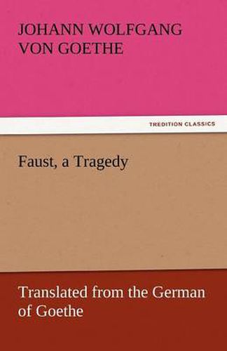 Cover image for Faust, a Tragedy