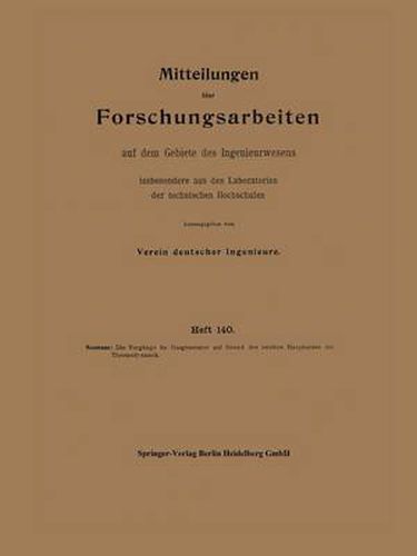 Cover image for Mitteilungen UEber Forschungsarbeiten Auf Dem Gebiete Des Ingenieurwesens