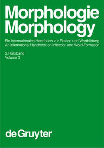 Cover image for Morphologie / Morphology. 2. Halbband