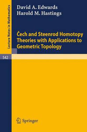 Cover image for Cech and Steenrod Homotopy Theories with Applications to Geometric Topology