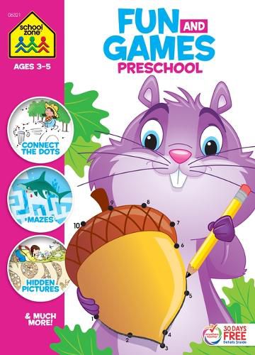 Cover image for School Zone Fun and Games Preschool Activity Workbook