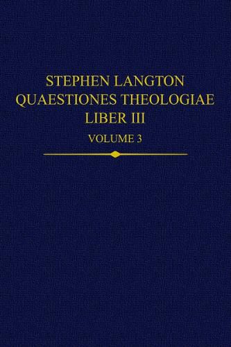 Cover image for Stephen Langton, Quaestiones Theologiae