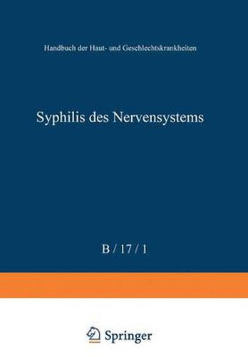 Cover image for Allgemeine Pathologie Und Pathologische Anatomie Der Syphilis Des Nervensystems
