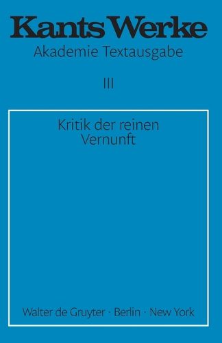 Cover image for Kritik der reinen Vernunft