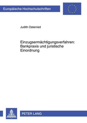 Cover image for Einzugsermaechtigungsverfahren: Bankpraxis Und Juristische Einordnung