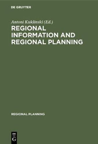 Cover image for Regional information and regional planning