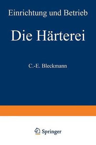 Cover image for Die Harterei: Einrichtung Und Betrieb