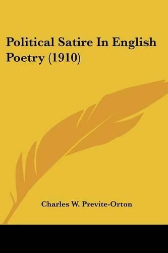 Cover image for Political Satire in English Poetry (1910)