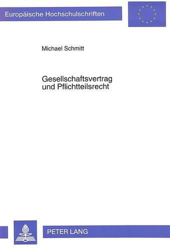 Cover image for Gesellschaftsvertrag Und Pflichtteilsrecht