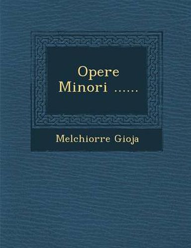 Cover image for Opere Minori ......