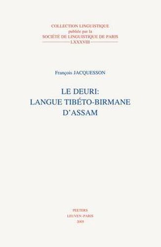 Cover image for Le Deuri: Langue Tibeto-birmane D'Assam