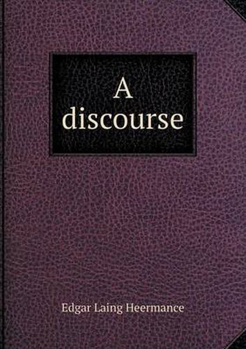 Cover image for A discourse