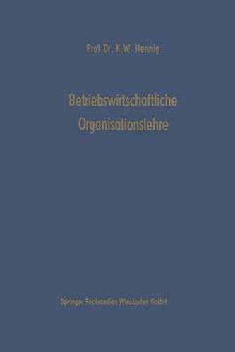 Betriebswirtschaftliche Organisationslehre