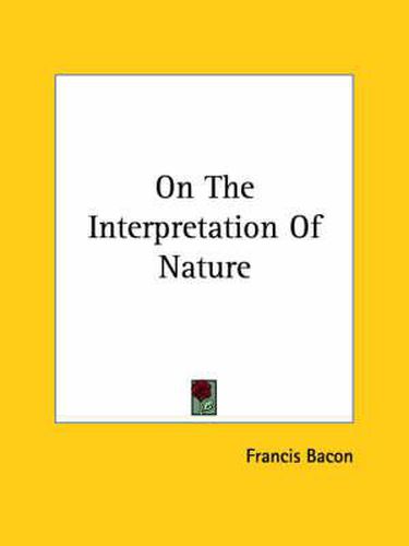 Cover image for On The Interpretation Of Nature