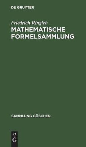 Cover image for Mathematische Formelsammlung