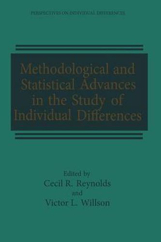 Cover image for Methodological and Statistical Advances in the Study of Individual Differences