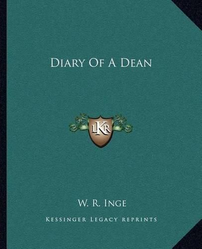 Cover image for Diary of a Dean