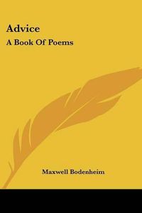 Cover image for Advice: A Book of Poems