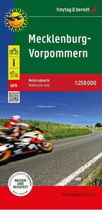 Cover image for Mecklenburg-West Pomerania, motorcycle map 1:250,000, freytag & berndt