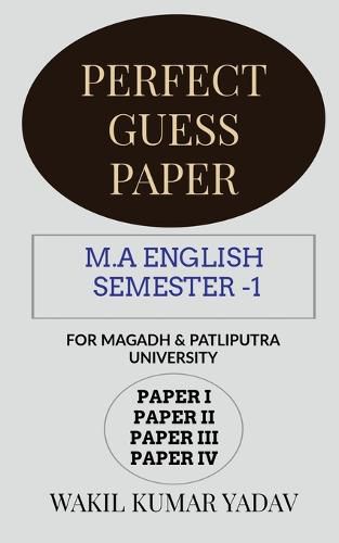 Cover image for Perfect Guess Paper M.a English Semester -1