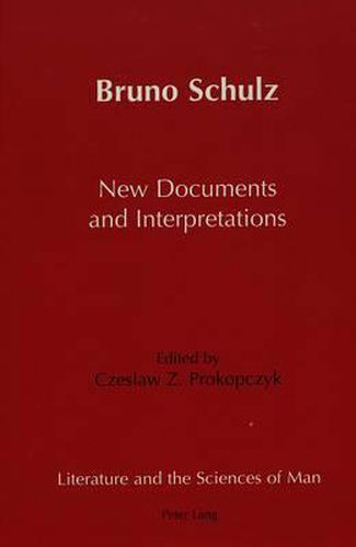 Cover image for Bruno Schulz New Documents and Interpretations