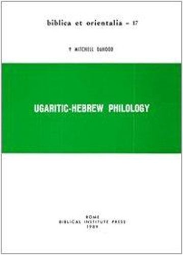 Cover image for Ugaritic Hebrew Philology: Marginal Notes