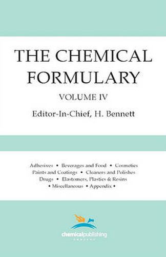 Cover image for The Chemical Formulary, Volume 4: Volume 4