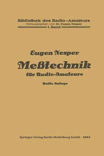 Cover image for Messtechnik Fur Radio-Amateure