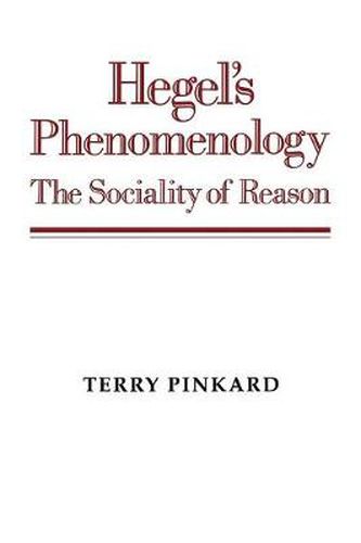 Cover image for Hegel's Phenomenology: The Sociality of Reason