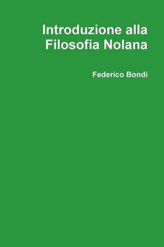 Cover image for Introduzione alla Filosofia Nolana