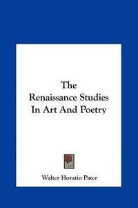 Cover image for The Renaissance Studies in Art and Poetry