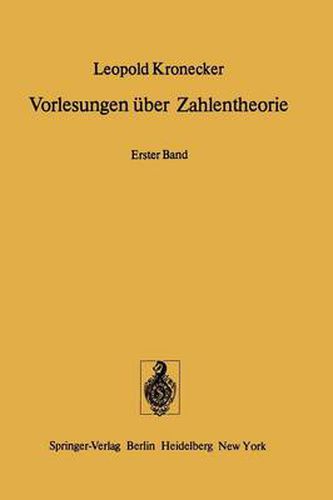 Cover image for Vorlesungen Uber Zahlentheorie