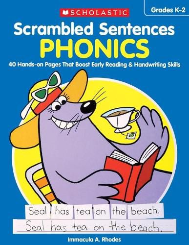 Cover image for Scrambled Sentences: Phonics: 40 Hands-On Pages That Boost Early Reading & Handwriting Skills