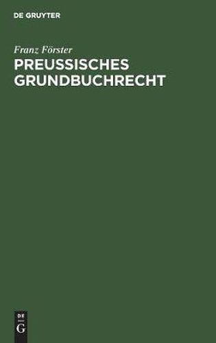 Preussisches Grundbuchrecht