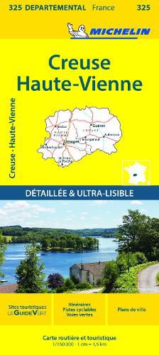 Cover image for Creuse, Haute-Vienne - Michelin Local Map 325