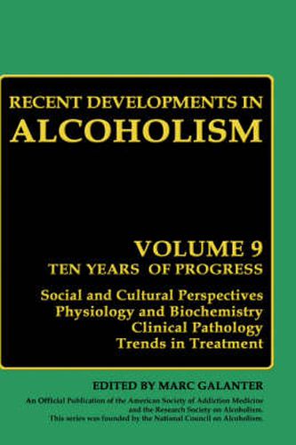 Cover image for Recent Developments in Alcoholism: Volume 9: Children of Alcoholics