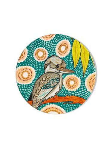Cover image for Aboriginal Kookaburra Ceramic Coaster