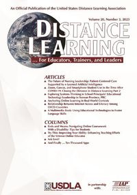 Cover image for Distance Learning Volume 20 Number 3, 2023