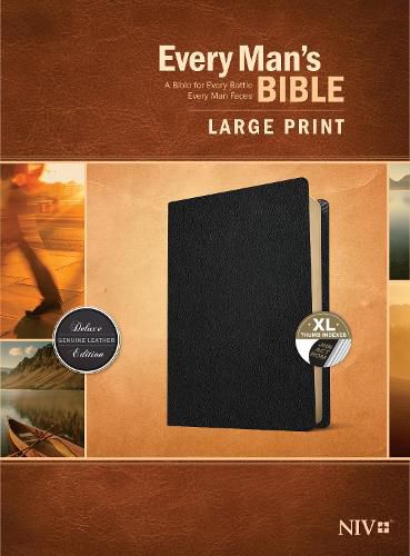 Every Man's Bible NIV, Large Print (Genuine Leather, Black,