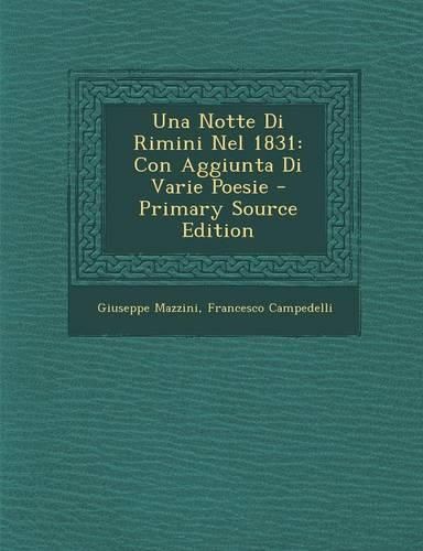 Cover image for Una Notte Di Rimini Nel 1831