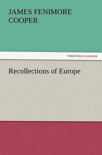 Cover image for Recollections of Europe