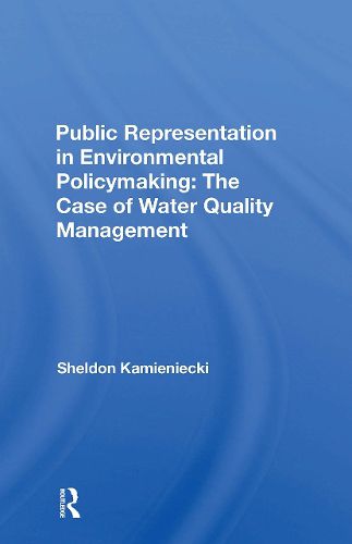 Cover image for Public Representation In Environmental Policymaking
