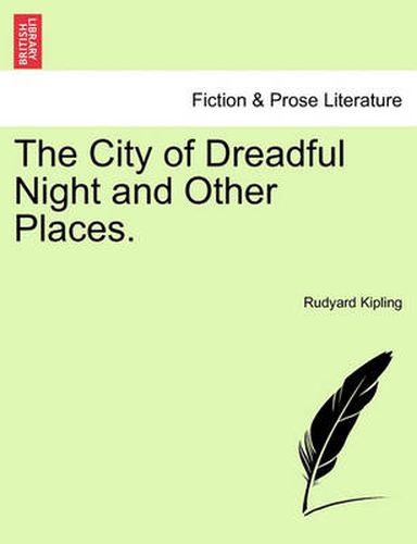 Cover image for The City of Dreadful Night and Other Places.