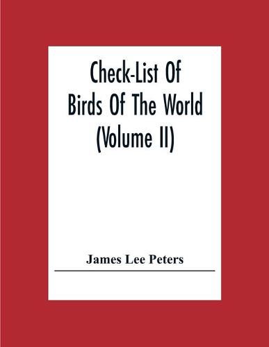 Cover image for Check-List Of Birds Of The World (Volume Ii)