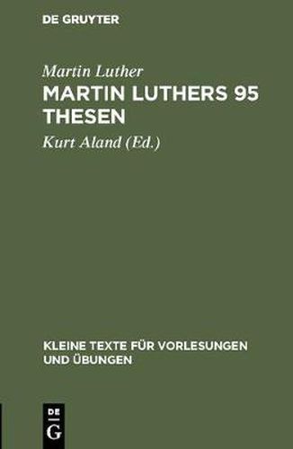 Cover image for Martin Luthers 95 Thesen