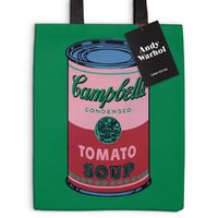 Cover image for Warhol Soup Can Canvas Tote Bag - Green