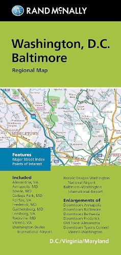 Cover image for Rand McNally Folded Map: Washington, D.C. Baltimore Regional Map