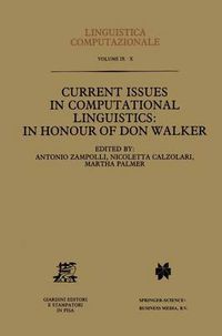 Cover image for Current Issues in Computational Linguistics: In Honour of Don Walker