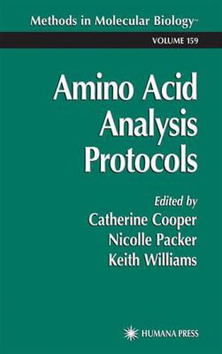 Cover image for Amino Acid Analysis Protocols